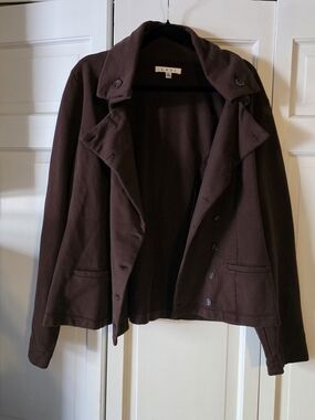 CAbi Military Pine Jacket In Chocolate  Plum Style Number 711